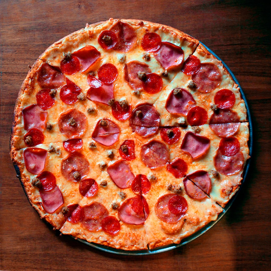 Diavola pizza with spicy salami