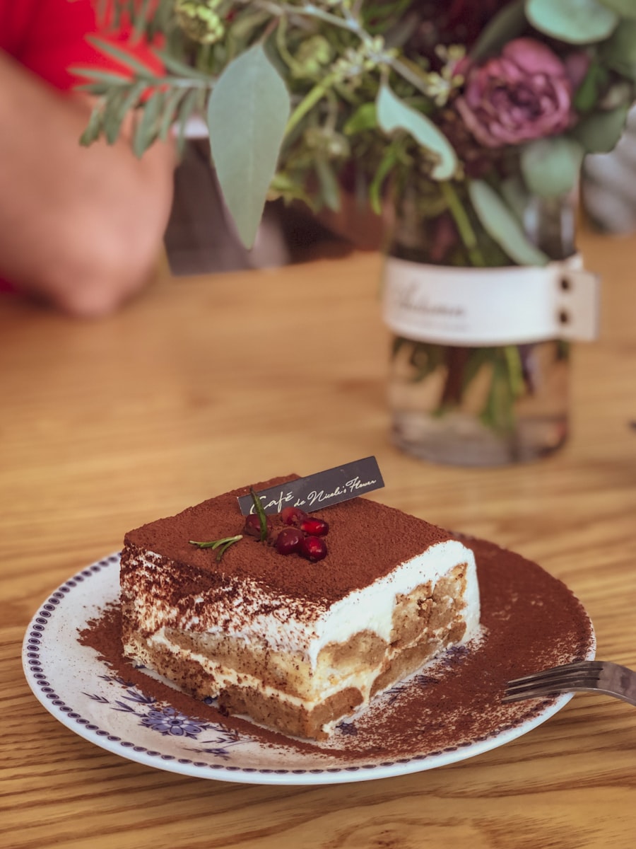 Tiramisù dusted with cocoa