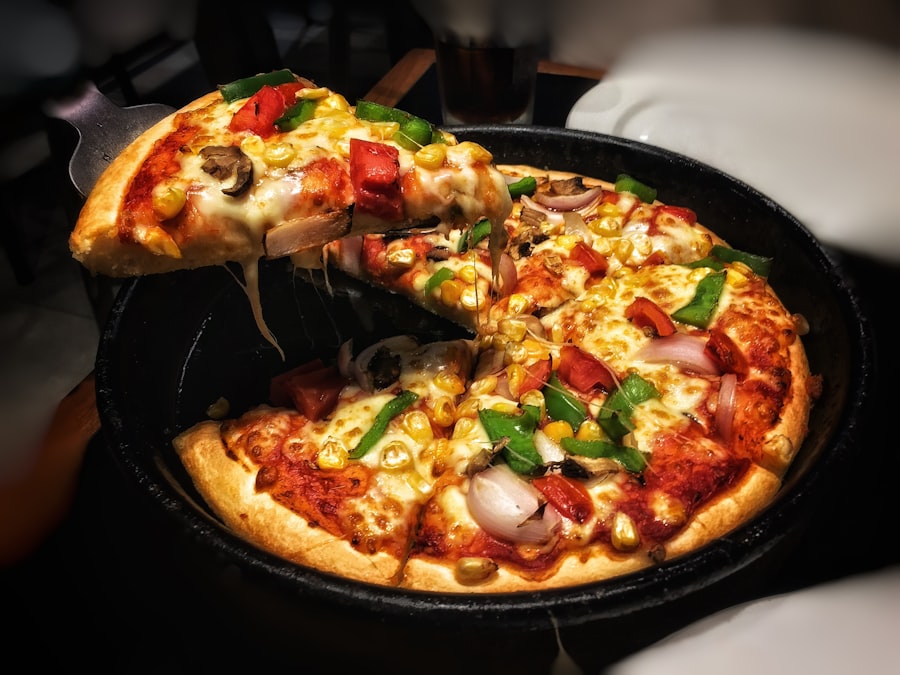 Vegetariana pizza loaded with vegetables